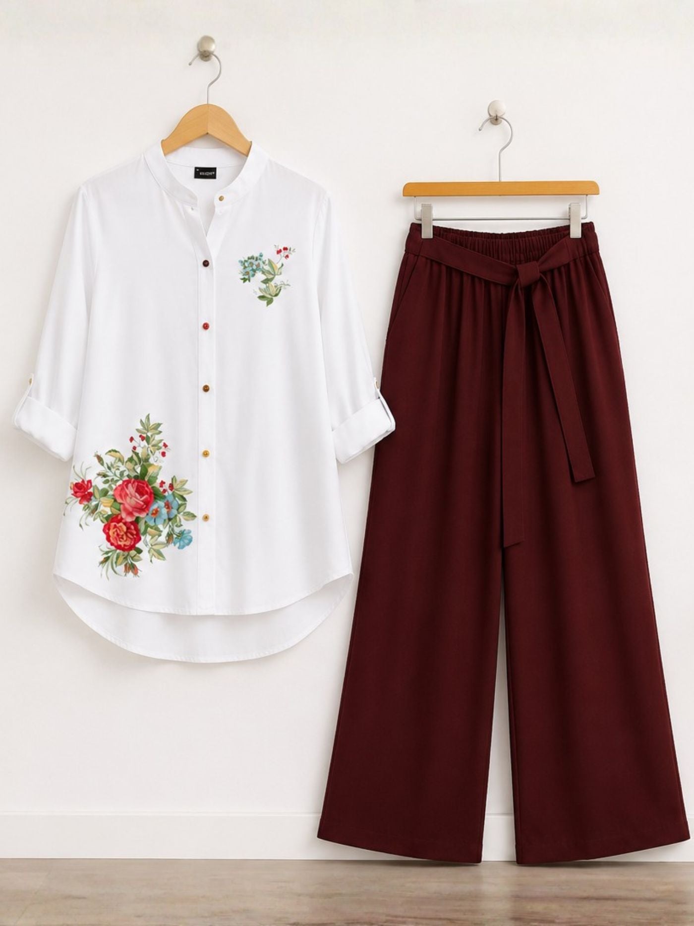 Women's Burgundy Grace Co-Ord Set