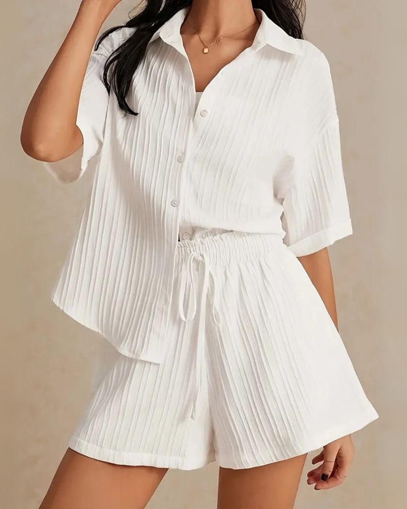 Women's White Co-ord Set