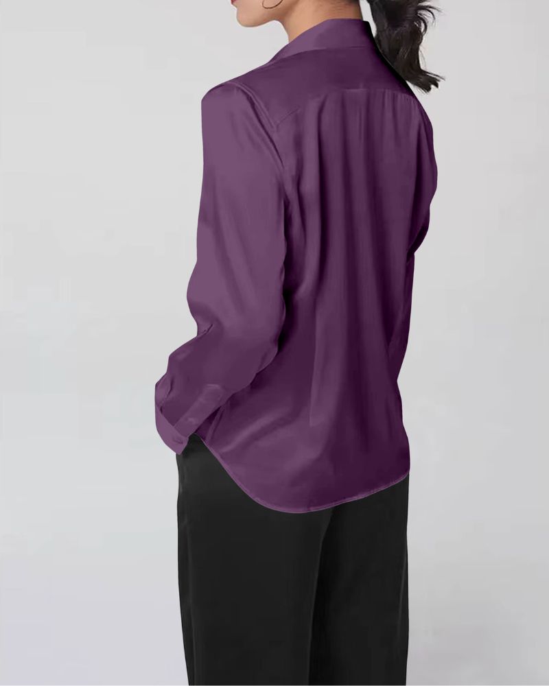 Amethyst Glow Satin Shirt