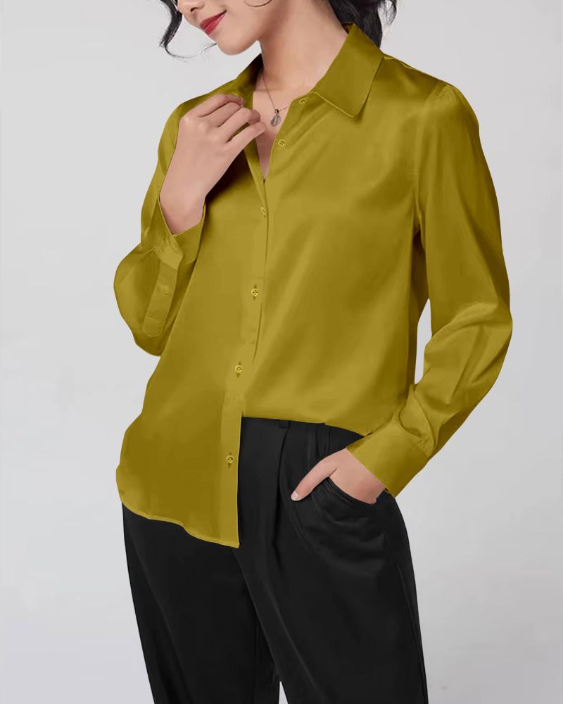 Golden Olive Luxe Shirt