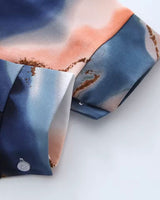 Onde Dipinte – Abstract Marbled Rayon Shirt