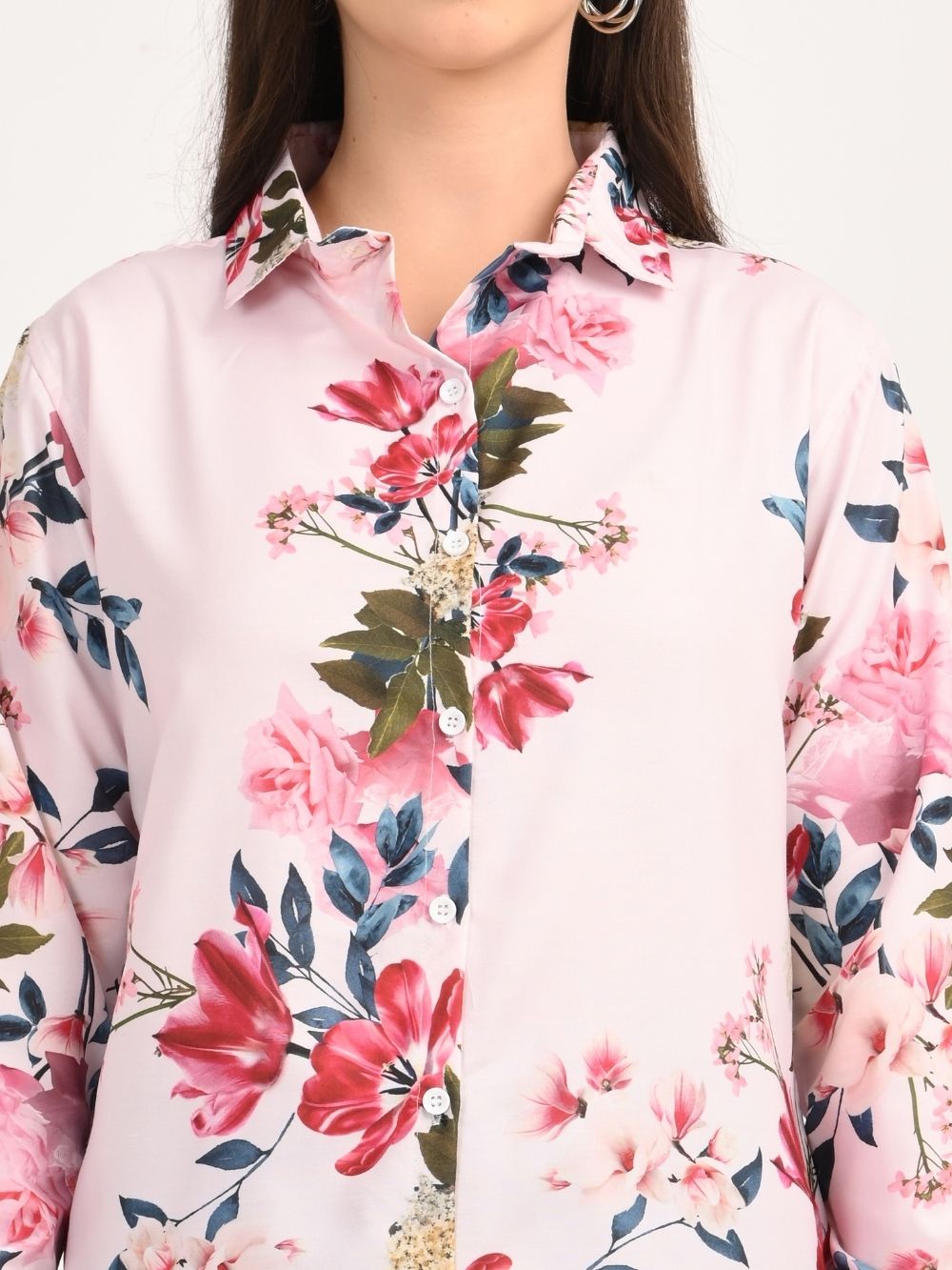 Close-up floral print shirt