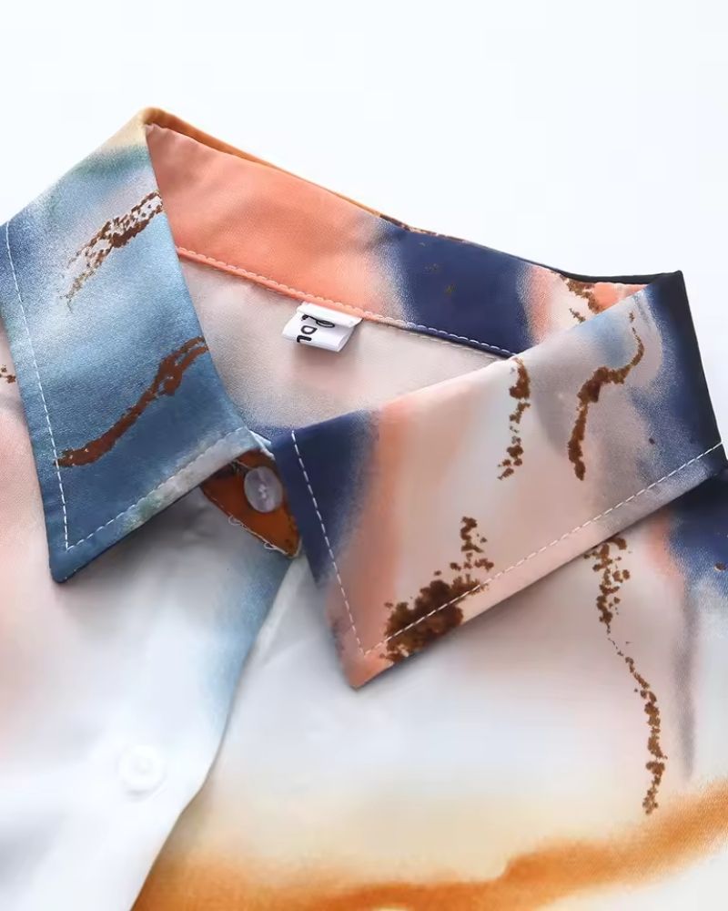 Marbled Print Shirt