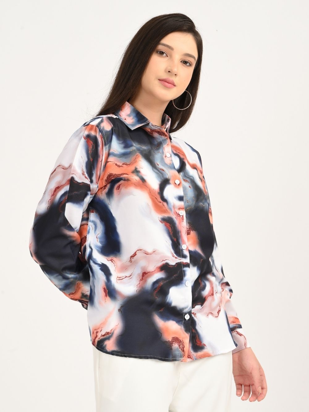 Mystic Marble shirt angled front view