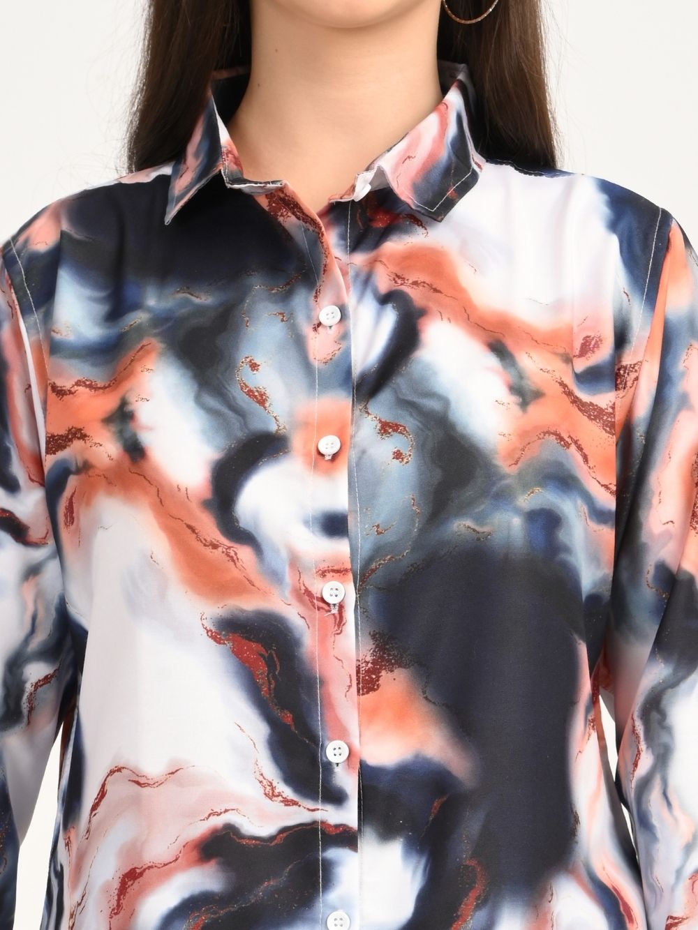 Mystic Marble shirt fabric close-up