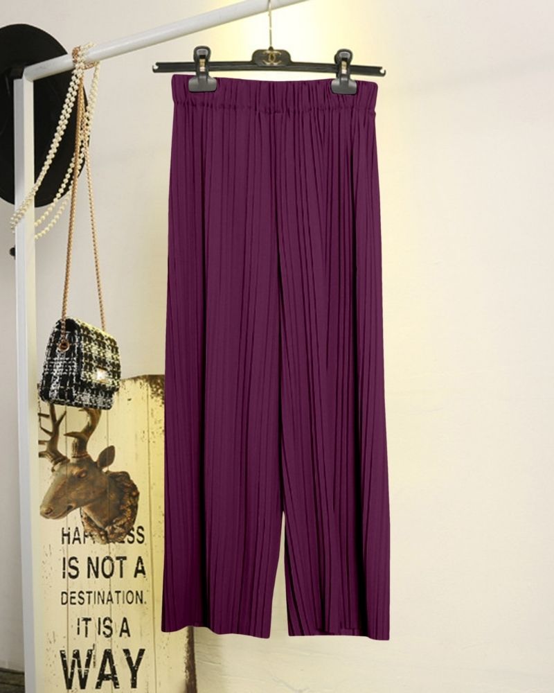 Noir Luxe Dual Pleated Palazzo Set