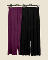 Noir Luxe Dual Pleated Palazzo Set