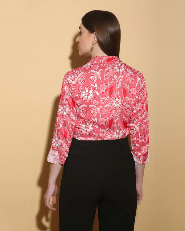 Rose Petal Satin Shirt