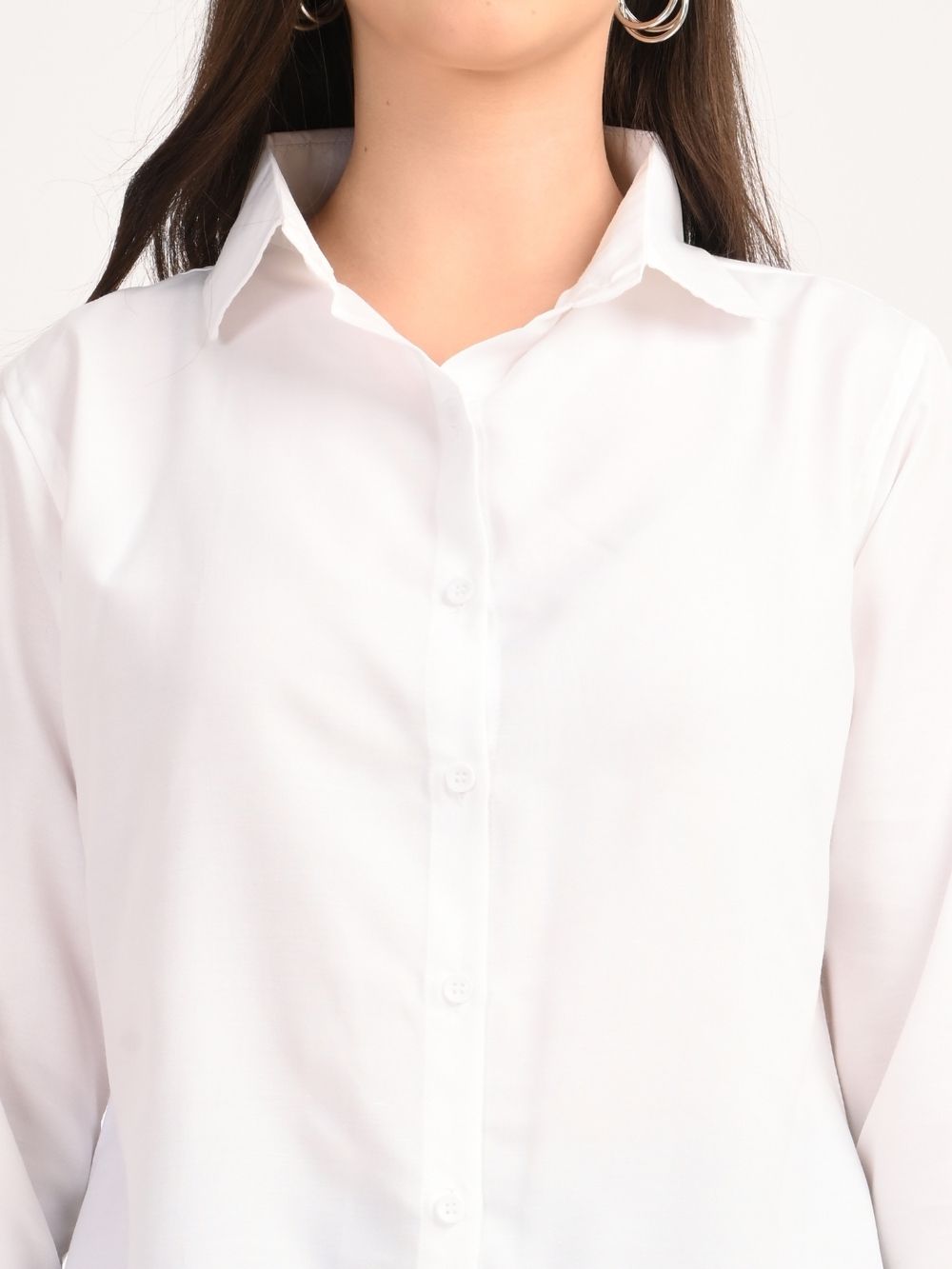 White shirt close-up buttons
