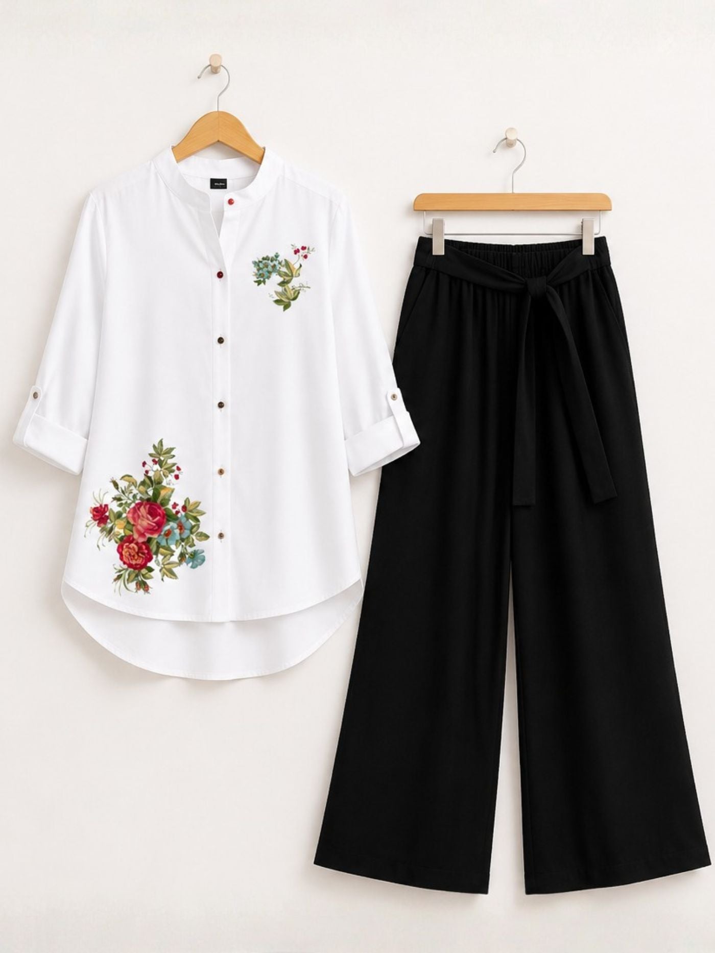 Women's Floral Black Co-Ord Set