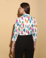 colorful partywear satin shirt